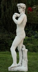 Casa Padrino Art Nouveau Garden Decoration Sculpture Gray 33 x 32 x H. 120 cm - Elegant Garden Decoration Stone Figure - Baroque & Art Nouveau Garden Decoration Accessories