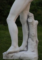 Casa Padrino Art Nouveau Garden Decoration Sculpture Gray 33 x 32 x H. 120 cm - Elegant Garden Decoration Stone Figure - Baroque & Art Nouveau Garden Decoration Accessories