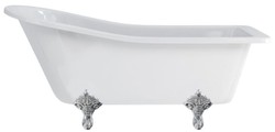 Freistehende Luxus Jugendstil Acryl Badewanne Weiß Silber Freestanding Luxury Art Nouveau Acrylic Bathtub White Silver