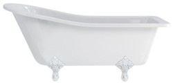 Casa Padrino luxury Art Nouveau bathtub white / white 169 x 73 x H. 77 cm - Freestanding retro acrylic bathtub - Retro bathroom furniture