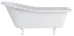 Casa Padrino vasca da bagno Art Nouveau di lusso bianco / bianco 169 x 73 x A. 77 cm - Vasca da bagno indipendente retrò in acrilico - Mobili da bagno retrò nostalgici