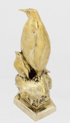 Casa Padrino sculpture décorative de luxe en bronze mère pingouin avec enfant or 22 x 15 x H. 33 cm - Figurine en bronze - Figurine décorative - Accessoires de décoration de luxe