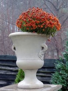 Casa Padrino vaso di fiori decorativo da giardino barocco grigio Ø 54 x A. 77 cm - Magnifico vaso per piante in stile barocco - Accessori per la decorazione di giardini e terrazze barocchi