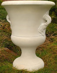 Casa Padrino baroque garden decorative flower pot sand Ø 54 x H. 77 cm - Magnificent plant pot in baroque style - Baroque garden & terrace decoration accessories