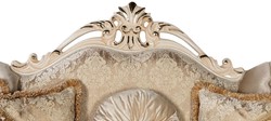 Casa Padrino sofá barroco de lujo oro / crema / oro - Magnífico sofá de salón con patrón - Muebles de Salón Barrocos - Noble y Magnífico