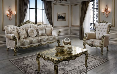 Casa Padrino Luxus Barock Couchtisch Gold / Schwarz - Handgefertigter Massivholz Wohnzimmertisch - Prunkvolle Massivholz Wohnzimmer Möbel im Barockstil
