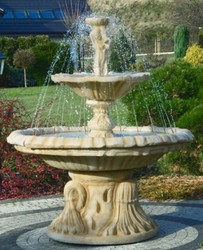 Casa Padrino Art Nouveau fountain woman with bowl sand Ø 155 x H. 190 cm - Magnificent garden fountain - Garden decoration fountain - Baroque & Art Nouveau Garden Decoration Accessories