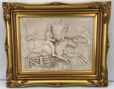 Barock Antik Stil Wand Deko Wandbild Wandrelief mit Rahmen Grau Gold Baroque Antique Style Wall Decoration Mural Relief with Frame Gray Gold