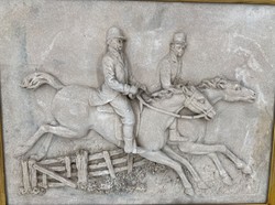 Casa Padrino relief mural baroque gris / or 55 x H. 44,5 cm - Décoration murale de style antique relief en pierre avec cadre magnifique - Accessoires de décoration de style baroque
