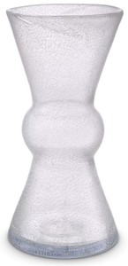 Casa Padrino florero de vidrio decorativo de lujo Ø 18 x A. 37 cm - Florero soplado a mano - Accesorios decorativos - Colección de lujo