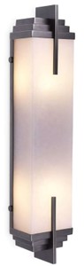 Casa Padrino lámpara de pared de lujo bronce / alabastro 10,5 x 8,5 x A. 51 cm - Lámpara de pared con pantalla de alabastro - Luces de Lujo