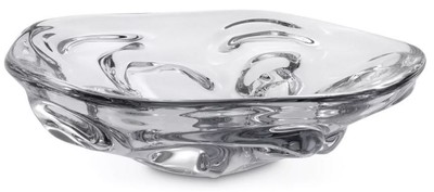 Casa Padrino cuenco de vidrio de lujo Ø 27,5 x A. 7 cm - Frutero decorativo de vidrio soplado a mano - Accesorios decorativos de vidrio - Colección de Lujo