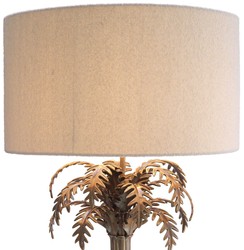 Casa Padrino lámpara de mesa de lujo latón vintage / crema Ø 56 x A. 106 cm - Lámpara de escritorio en diseño de palmera - Lámparas de mesa de lujo