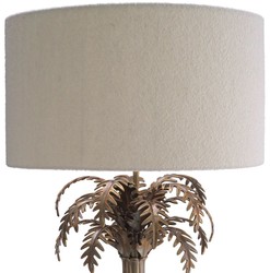 Casa Padrino lámpara de mesa de lujo latón vintage / crema Ø 56 x A. 106 cm - Lámpara de escritorio en diseño de palmera - Lámparas de mesa de lujo