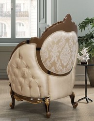 Casa Padrino fauteuil baroque de luxe or / marron / noir / or - Magnifique fauteuil de salon avec motif élégant - Mobilier baroque salon & hôtel - Noble & Magnifique