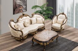 Luxus Barock Wohnzimmer Sofa Gold Braun Schwarz Gold Luxury Baroque Living Room Sofa Gold Brown Black Gold