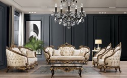 Luxus Barock Wohnzimmer Sofa Gold Braun Schwarz Gold Luxury Baroque Living Room Sofa Gold Brown Black Gold