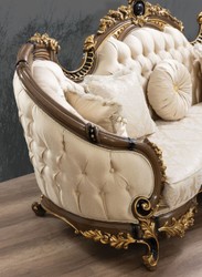 Luxus Barock Wohnzimmer Sofa Gold Braun Schwarz Gold Luxury Baroque Living Room Sofa Gold Brown Black Gold