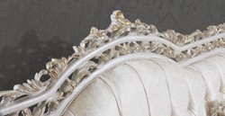 Casa Padrino divano barocco di lusso crema / beige / bianco / grigio / oro - Magnifico divano da soggiorno con motivo elegante - Mobili barocchi per soggiorno e hotel - Nobili e Magnifici