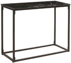 Casa Padrino consolle di lusso nero 100 x 35 x A. 75 cm - Consolle in metallo con piano in marmo - Mobili da soggiorno - Mobili di lusso