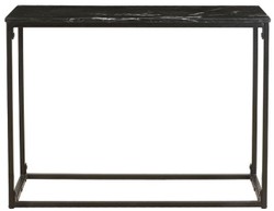 Casa Padrino consolle di lusso nero 100 x 35 x A. 75 cm - Consolle in metallo con piano in marmo - Mobili da soggiorno - Mobili di lusso