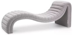 Casa Padrino Chaise Longue de Luxe Gris 165 x 61,5 x H. 65 cm - Fauteuil Inclinable de Salon - Designer Récamier - Mobilier de Salon - Mobilier de Luxe - Qualité Luxe