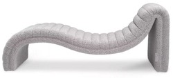 Casa Padrino Chaise Longue de Luxe Gris 165 x 61,5 x H. 65 cm - Fauteuil Inclinable de Salon - Designer Récamier - Mobilier de Salon - Mobilier de Luxe - Qualité Luxe