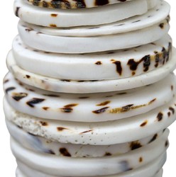 Luxus Deko Muschel Säulen Set Schwarz Luxury Deco Shell Pillars Set