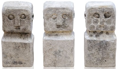 Casa Padrino set di 10 statue in pietra naturale decorative in stile antico di lusso - Figure in pietra - Sculture in pietra - Decorazione da scrivania - Decorazione soggiorno - Mobili di lusso