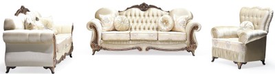 Casa Padrino Luxus Barock Sofa Gold / Kupfer - Prunkvolles Wohnzimmer Sofa mit elegantem Muster und Glitzersteinen - Wohnzimmer Möbel im Barockstil - Barock Möbel - Edel & Prunkvoll