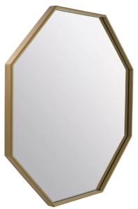 Casa Padrino Luxus Edelstahl Wandspiegel Messing 97 x 4 x H. 90 cm - Wohnzimmer Spiegel - Schlafzimmer Spiegel - Garderoben Spiegel - Luxus Möbel - Luxus Einrichtung