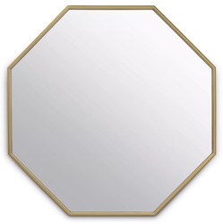 Casa Padrino espejo de pared de lujo de acero inoxidable latón 97 x 4 x A. 90 cm - Espejo de salón - Espejo de dormitorio - Espejo de armario - Muebles de Lujo - Instalación de lujo