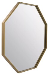 Casa Padrino espejo de pared de lujo de acero inoxidable latón 97 x 4 x A. 90 cm - Espejo de salón - Espejo de dormitorio - Espejo de armario - Muebles de Lujo - Instalación de lujo