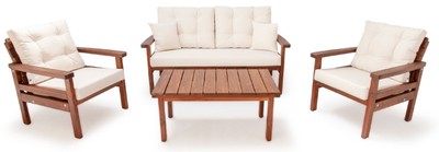 Luxus Garten Terrassen Möbel Set Beige Dunkelbraun Luxury Garden Terraces Furniture Set Beige Dark Brown