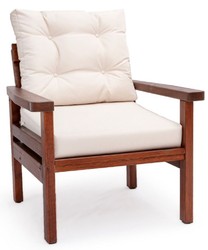 Casa Padrino ensemble de jardin de luxe beige / marron foncé - 1 Canapé de Jardin & 2 Fauteuils de Jardin & 1 Table Basse de Jardin - Mobilier de Jardin - Mobilier de Patio - Mobilier de Luxe