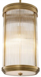 Casa Padrino lampada a sospensione di lusso ottone antico Ø 27,5 x A. 49 cm - Lampada a sospensione con paralume rotondo in vetro - Lampada da soggiorno - Illuminazione di lusso - Qualità di lusso