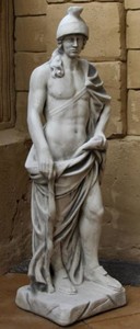 Casa Padrino scultura decorativa da giardino soldato romano grigio A. 146 cm - Figura da giardino in pietra - Figura XXL - Scultura da giardino in pietra - Scultura XXL - Decorazione giardino romano