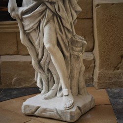 Casa Padrino sculpture de décoration de jardin soldat romain gris H. 146 cm - Figurine de jardin de pierre - Figurine XXL - Sculpture de jardin de pierre - Sculpture XXL - Décoration jardin romain