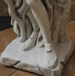 Casa Padrino sculpture de décoration de jardin soldat romain gris H. 146 cm - Figurine de jardin de pierre - Figurine XXL - Sculpture de jardin de pierre - Sculpture XXL - Décoration jardin romain