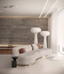 Luxus Designer Wohnzimmer Samt Sofa Creme Gold Luxury Designer Living Room Velvet Sofa Cream Gold