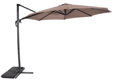 Casa Padrino ombrellone di lusso con supporto antracite / grigio marrone Ø 300 cm - Ombrellone da giardino - Ombrellone da terrazza - Ombrellone da balcone - Accessori per balconi giardino terrazza