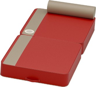 Luxus Kunstleder Wasserliege Sonnenliege Rot Taupe Luxury Faux Leather Water Lounger Sun Lounger Red Taupe
