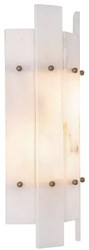 Casa Padrino lampada da parete di lusso alabastro / ottone antico 19 x 10 x A. 40 cm - Lampada da parete con paralume in alabastro - Illuminazione di lusso - Interni di lusso - Mobili di lusso