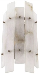 Casa Padrino lampada da parete di lusso alabastro / ottone antico 19 x 10 x A. 40 cm - Lampada da parete con paralume in alabastro - Illuminazione di lusso - Interni di lusso - Mobili di lusso