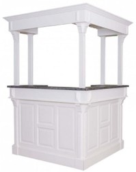 Casa Padrino country style bar counter white / gray 148 x 148 x H. 210 cm - Solid wood counter table - Solid wood bar furniture - Bar furniture in country style - Country style furnishings