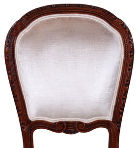 Casa Padrino Luxus Barock Esszimmer Stuhl Silber / Dunkelbraun 41 x 50 x H. 90 cm - Esszimmer Möbel im Barockstil - Luxus Möbel im Barockstil - Barock Interior - Barock Möbel