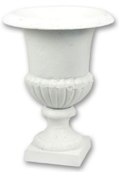 Barock Garten Terrassen Deko Blumentopf Pflanzentopf Weiß Baroque Garden Terrace Decorative Flower Pot Plant Pot White