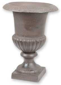 Casa Padrino vaso di fiori decorativo da giardino barocco marrone A. 43 cm - Magnifico vaso per piante in stile barocco - Accessori per la decorazione di giardini e terrazze barocchi