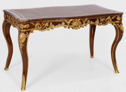 Casa Padrino scrivania barocco di lusso con cassetto marrone / oro - Magnifico tavolo da ufficio in stile barocco - Mobili da ufficio barocco - Mobili di lusso in stile barocco - Arredi barocchi