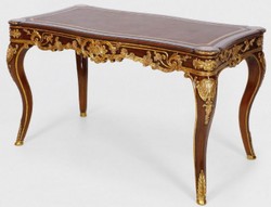 Casa Padrino scrivania barocco di lusso con cassetto marrone / oro - Magnifico tavolo da ufficio in stile barocco - Mobili da ufficio barocco - Mobili di lusso in stile barocco - Arredi barocchi